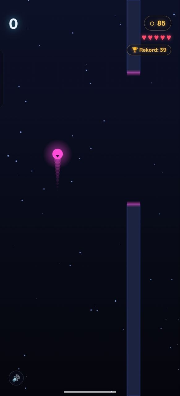 Pulse Drift gameplay — flying between magenta gates